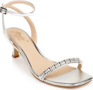Jewel Badgley Mischka Charisma Kitten Heel Ankle Strap Sandal