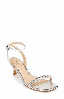 Jewel Badgley Mischka Charisma Kitten Heel Ankle Strap Sandal