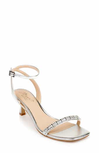 Jewel Badgley Mischka Charisma Kitten Heel Ankle Strap Sandal