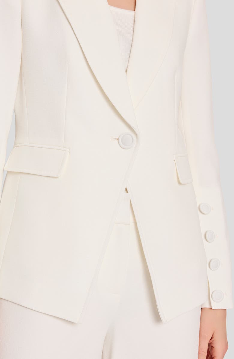 Tahari ASL One-Button Blazer, Alternate, color, White
