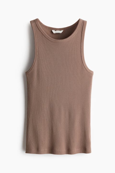 Ribbed Silk-blend Vest Top