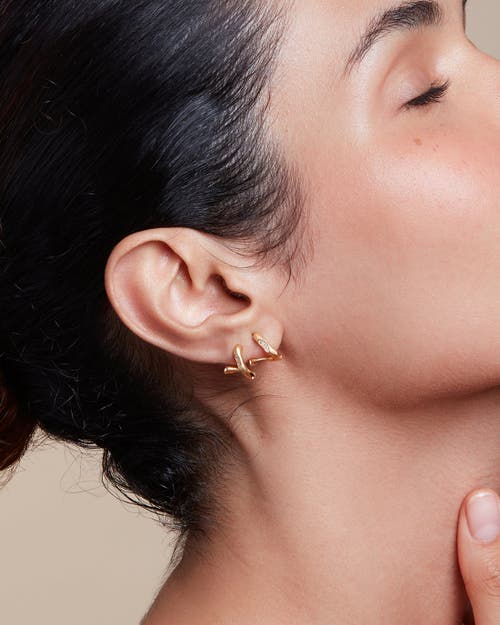 Eloise Jewelry Eden Earrings Natural Diamonds. Handmade In Gold