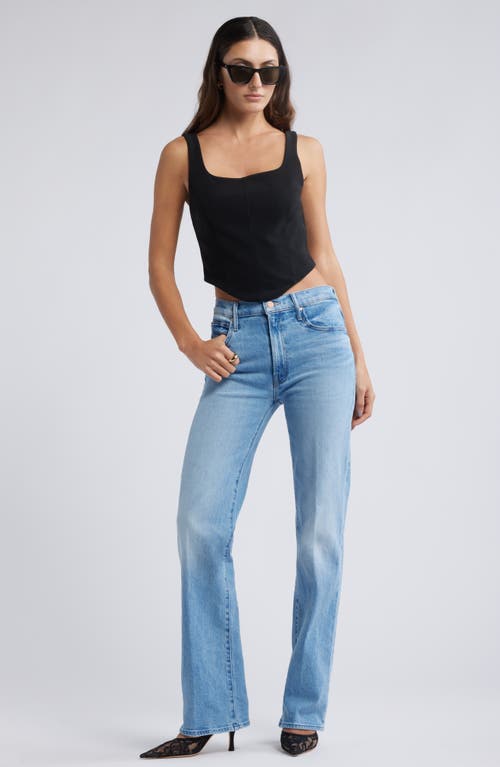 Open Edit Crepe Corset Top In Black