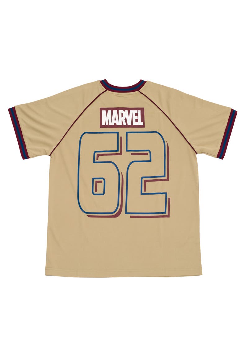Spider-Man Athletic Jersey Shirt  V-neck T-Shirt, Alternate, color, Khaki Spider Man
