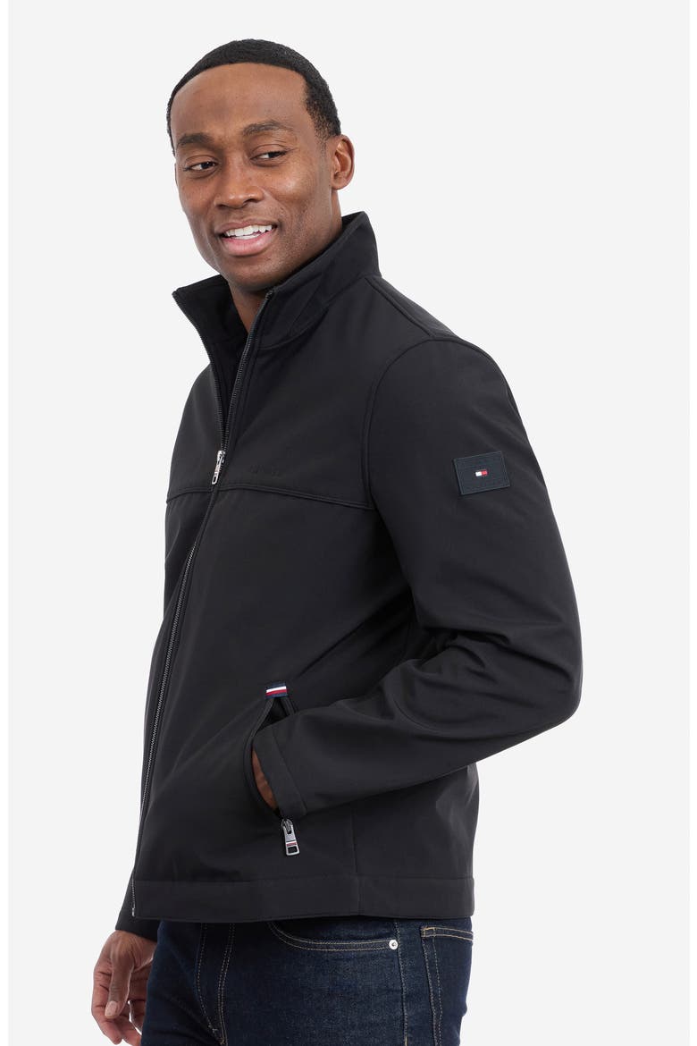 Water Resistant Softshell Jacket, Alternate, color, BLACK