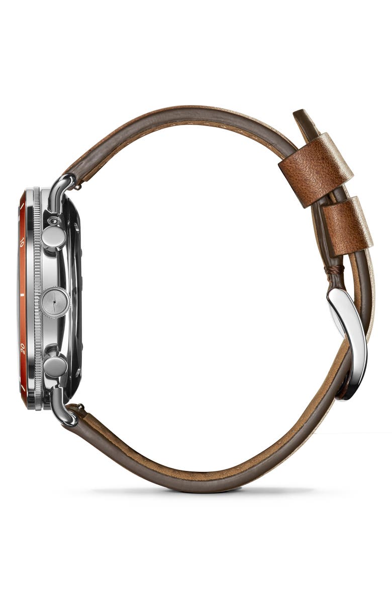 Shinola Canfield Sport Leather Strap Watch, 45mm, Alternate, color, 