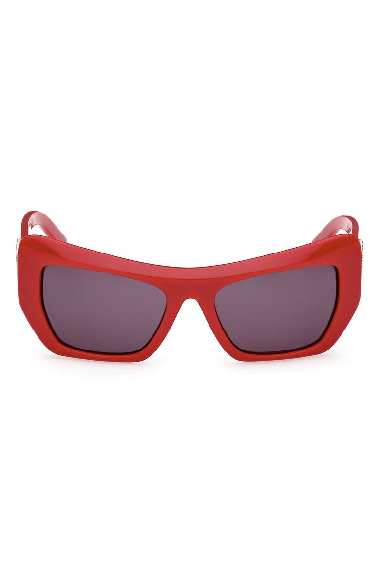 MCM 59mm Butterfly Sunglasses, Main, color, Shiny Red / Smoke