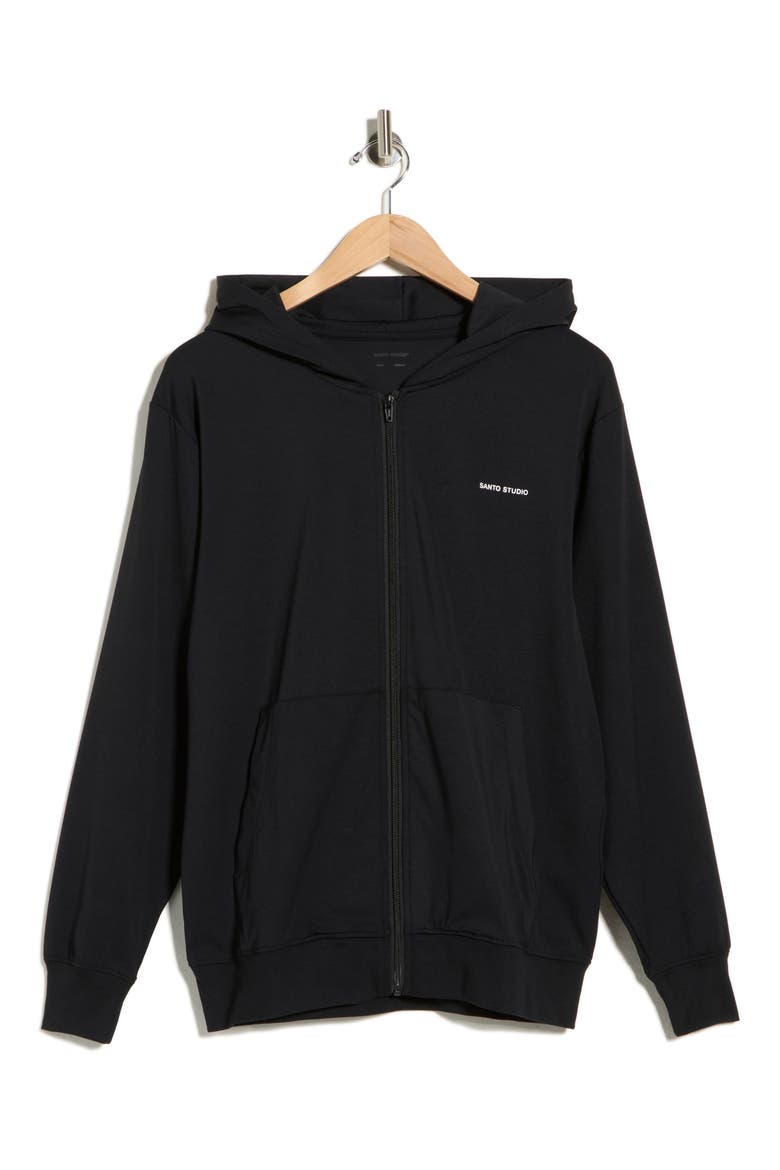 Tempo Lite Zip Hoodie, Alternate, color, BLACK