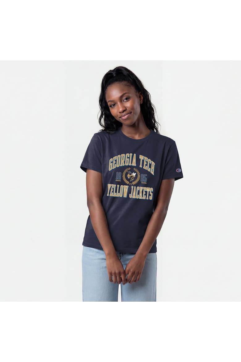 Women's Champion Navy Georgia Tech Yellow Jackets Lifestyle T-Shirt, Main, color, Navy