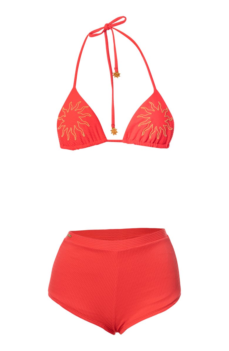 Maaji Sunset Punch Caryn Swim Shorts, Alternate, color, Bright Red