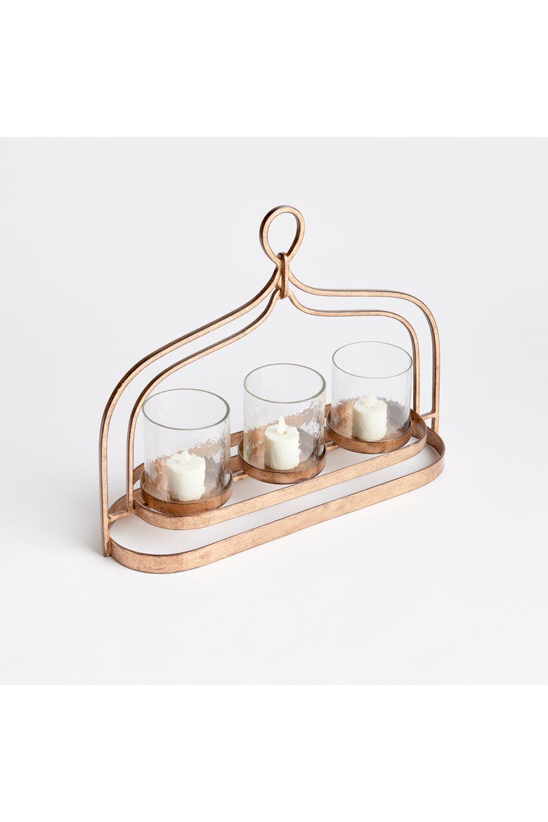 Amara 3-Candle Hurricane, Alternate, color, Gold