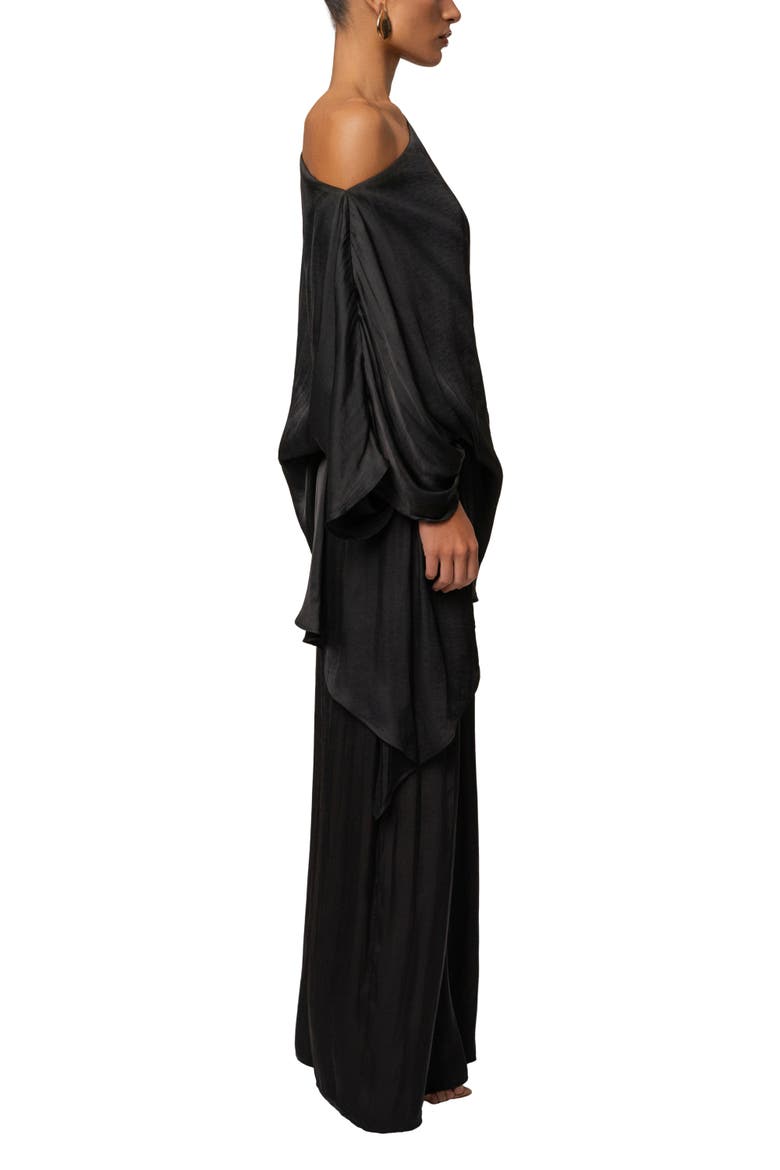 Brisa One Shoulder Top, Alternate, color, Black