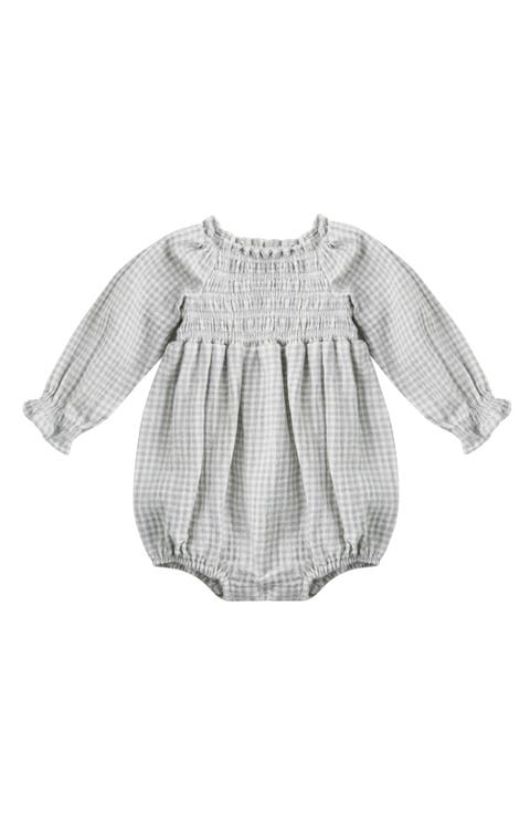 Eden Long Sleeve Gingham Bodysuit (Baby)