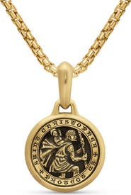 David Yurman Men's 18k Gold St. Christopher Amulet