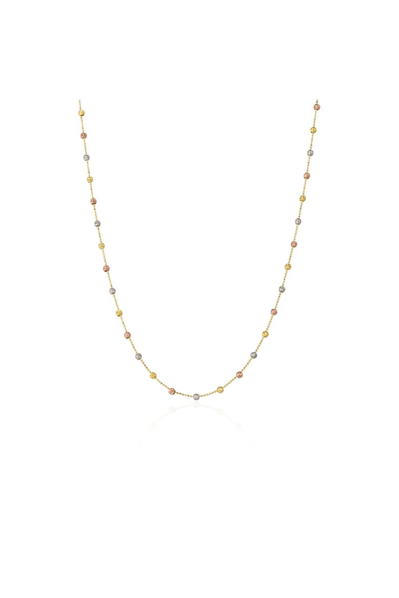 Dorissa Multicolour Sterling Silver Beaded Single Necklace, Main, color, Gold