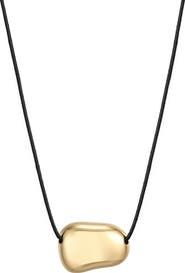Adornia 18K Gold Plated Pebble Pendant Necklace
