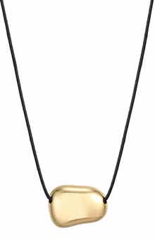Adornia 18K Gold Plated Pebble Pendant Necklace