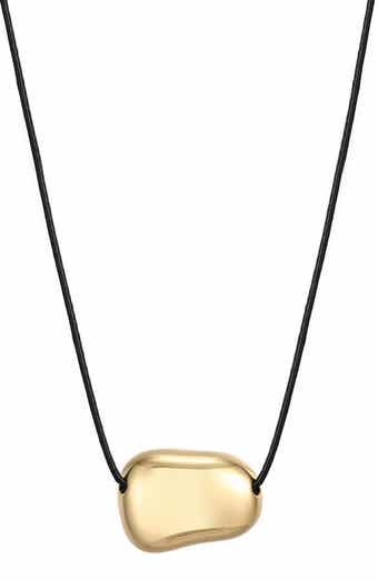 Adornia 18K Gold Plated Pebble Pendant Necklace