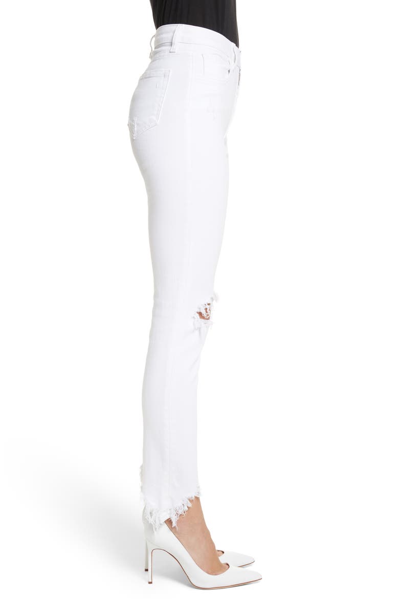 Highline Ripped Skinny Jeans, Alternate, color, BLANC DESTRUCT
