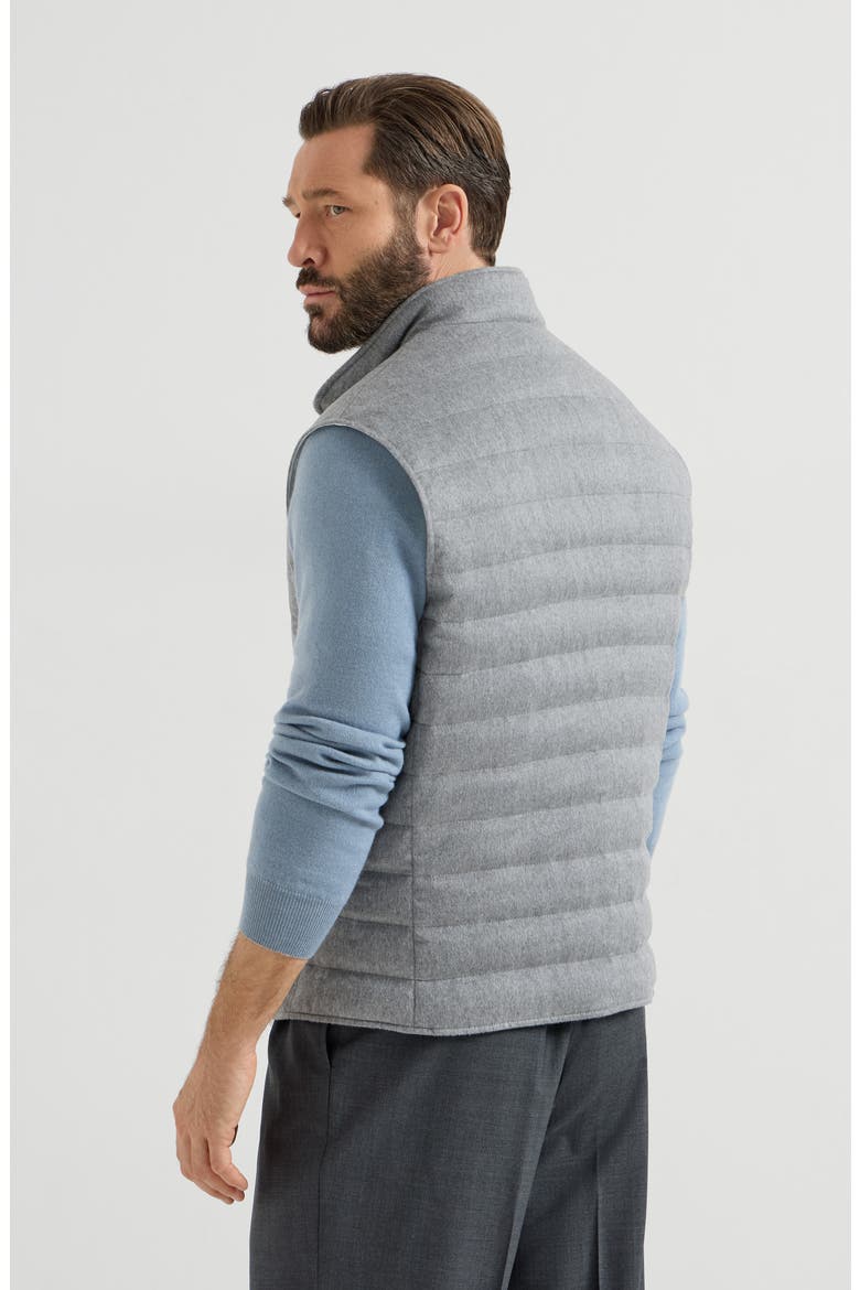 Cashmere flannel down jacket, Alternate, color, Grey