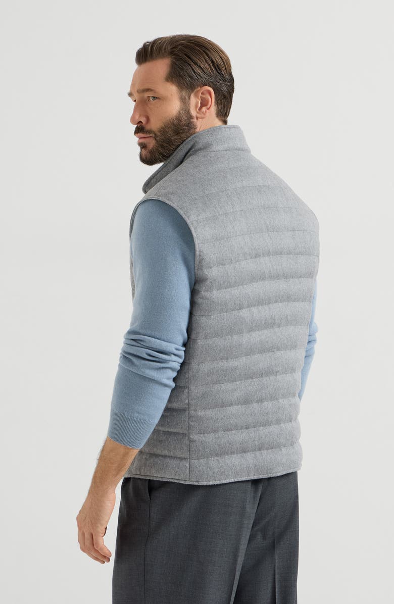 Brunello Cucinelli Cashmere flannel down jacket, Alternate, color, Grey