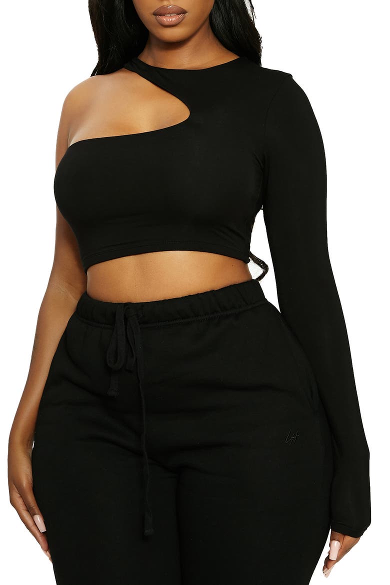 LORI FRONT ASYM CUT OUT, Main, color, BLACK