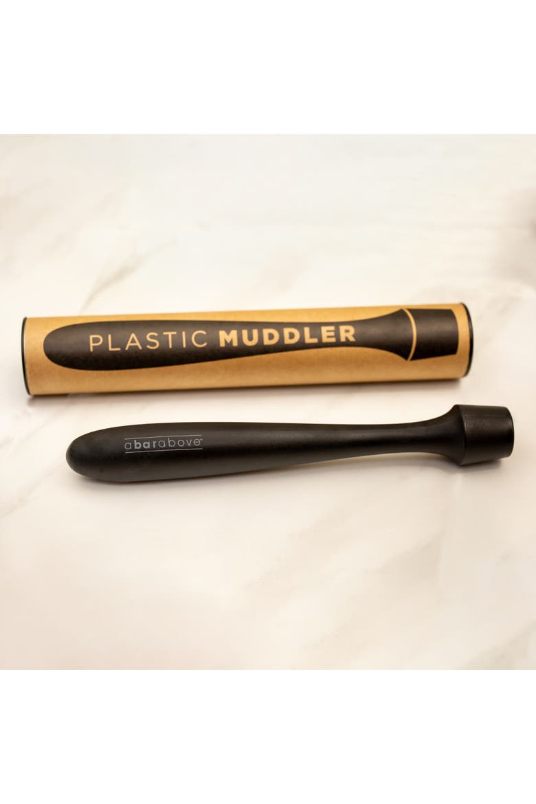Plastic Cocktail Muddler, Alternate, color, Black