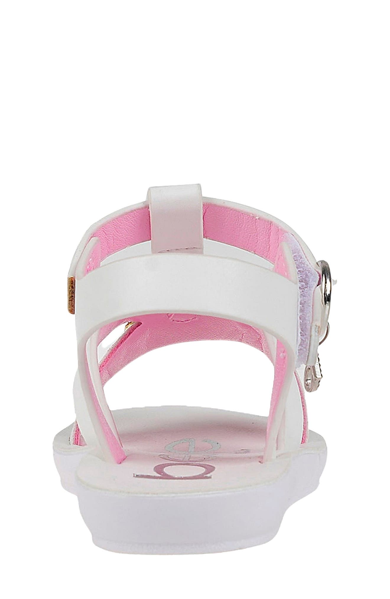 bebe Kids' Flower Cage Sandal, Alternate, color, 