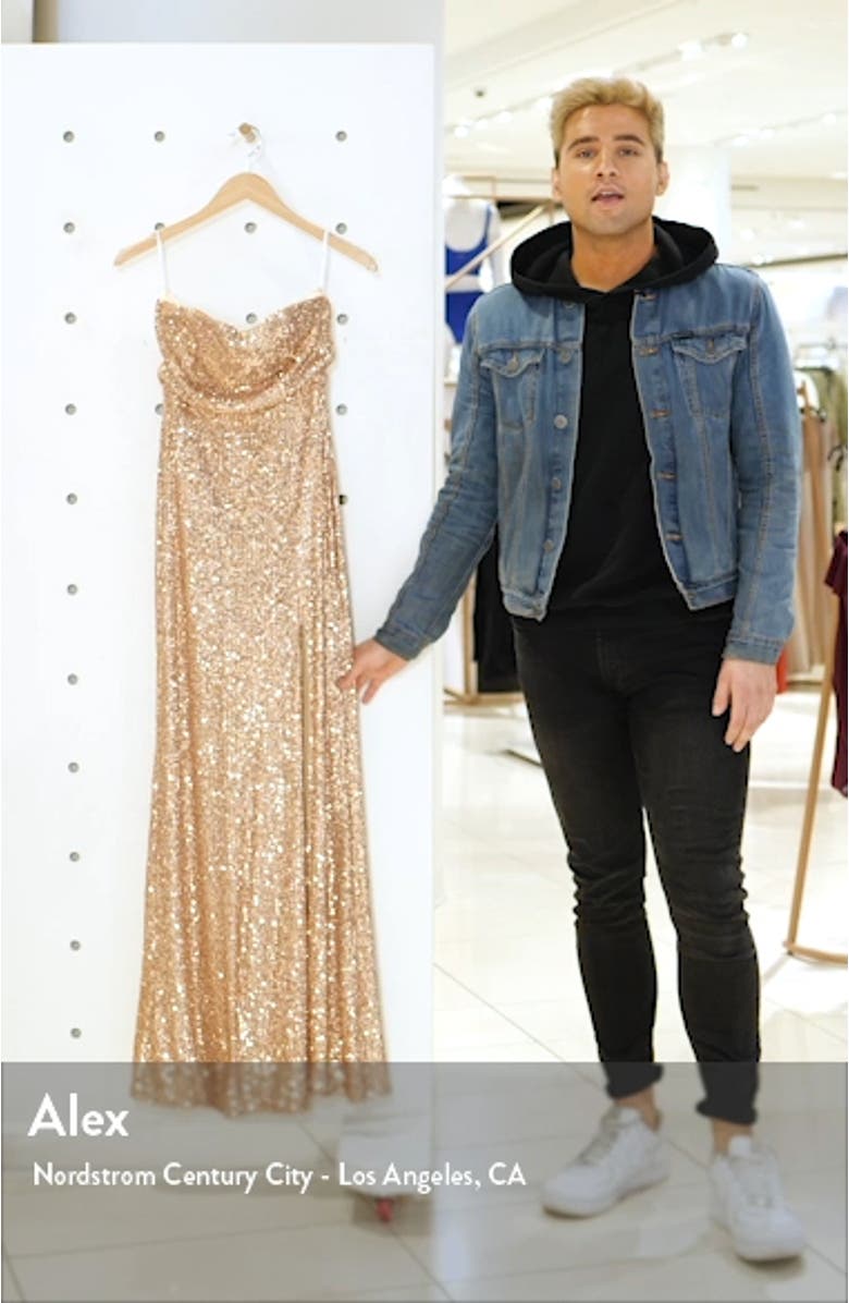 Lavish Lover Sequin Strapless Gown, sales video thumbnail