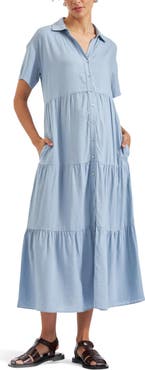 Ripe Maternity Macy Longline Linen Dress