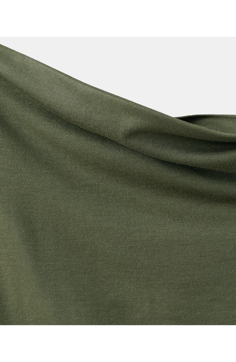 MANGO Draped Neck Asymmetric Top, Alternate, color, Khaki Green