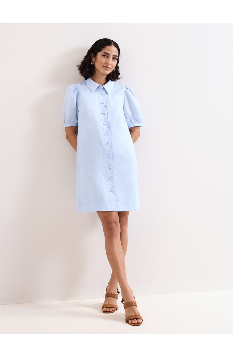 Phase Eight Candice Linen Dress, Main, color, Pale Blue