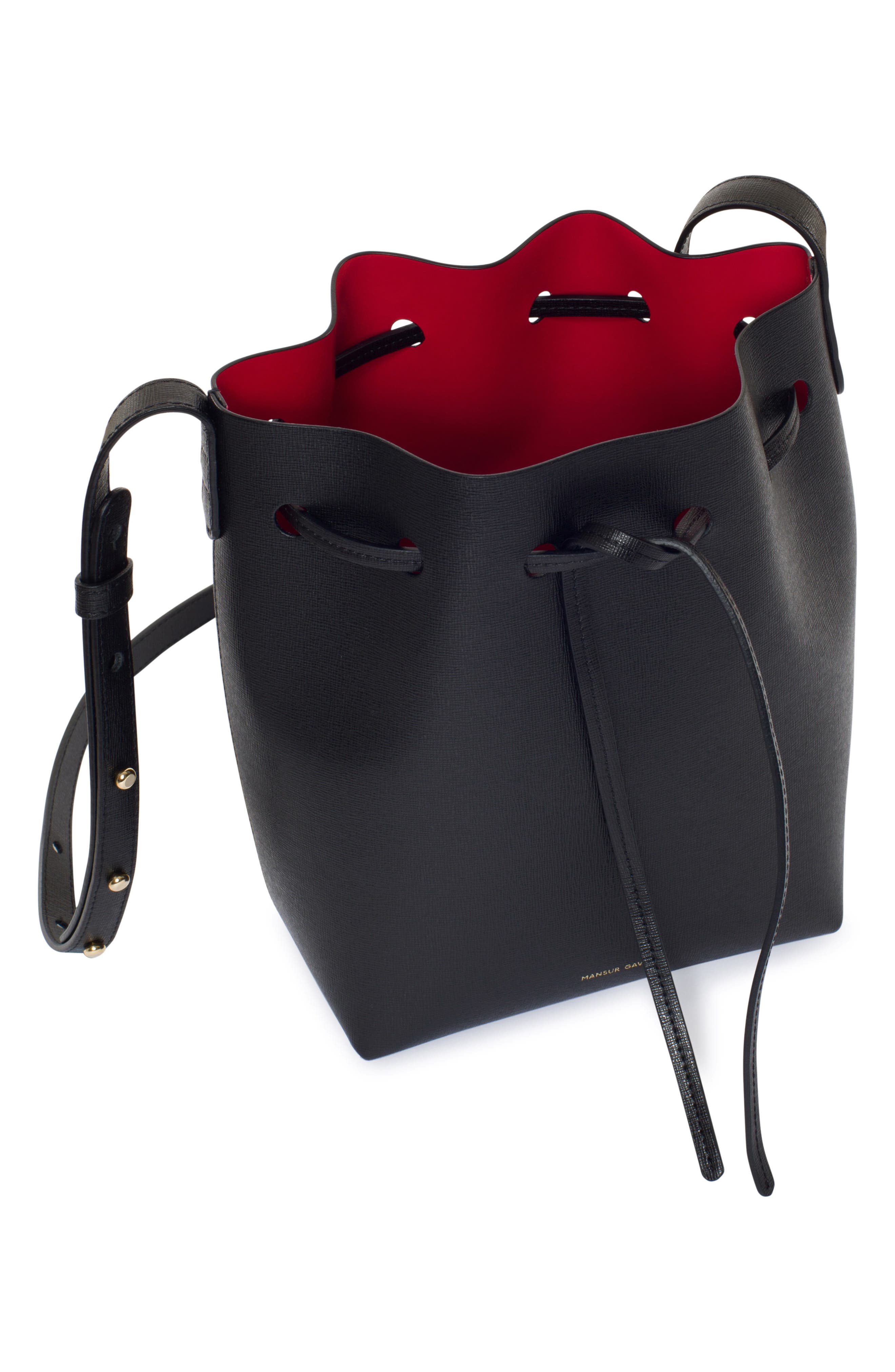 Mansur Gavriel Mini Saffiano Leather Bucket Bag, Alternate, color, 