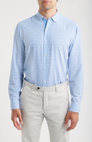 Johnston & Murphy XC+™ Football Print Performance Button-Down Shirt