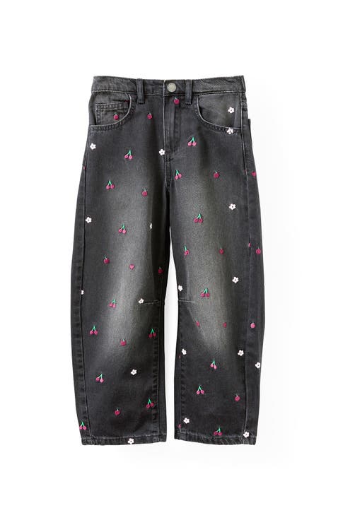 Kid's Unisex Barrel Leg Denim Jean