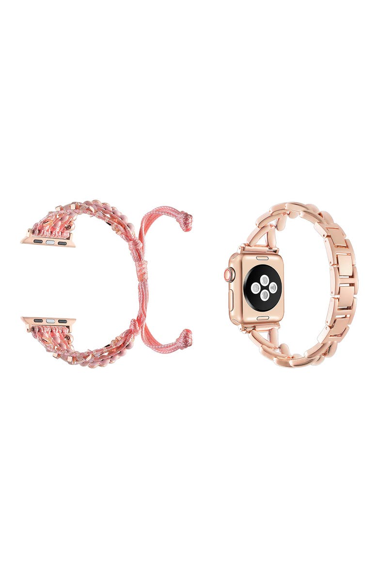 Caroline Gemma Set of 3 Watchbands, Alternate, color, PINK