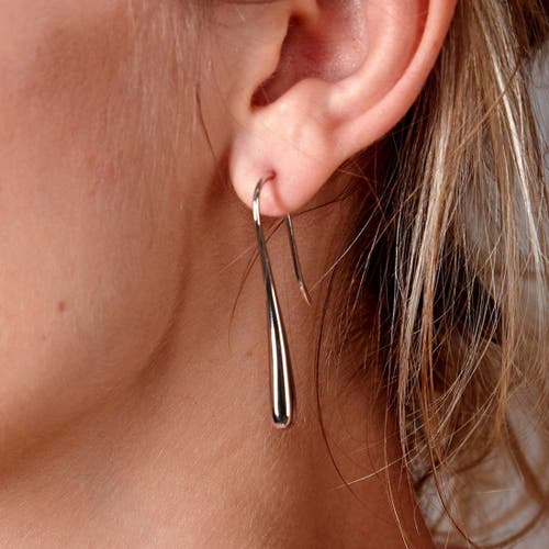 Lucy Quartermaine Solid Drop Earrings In Sterling Silver