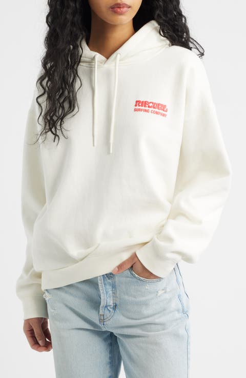 Surf Puff Print Graphic Hoodie