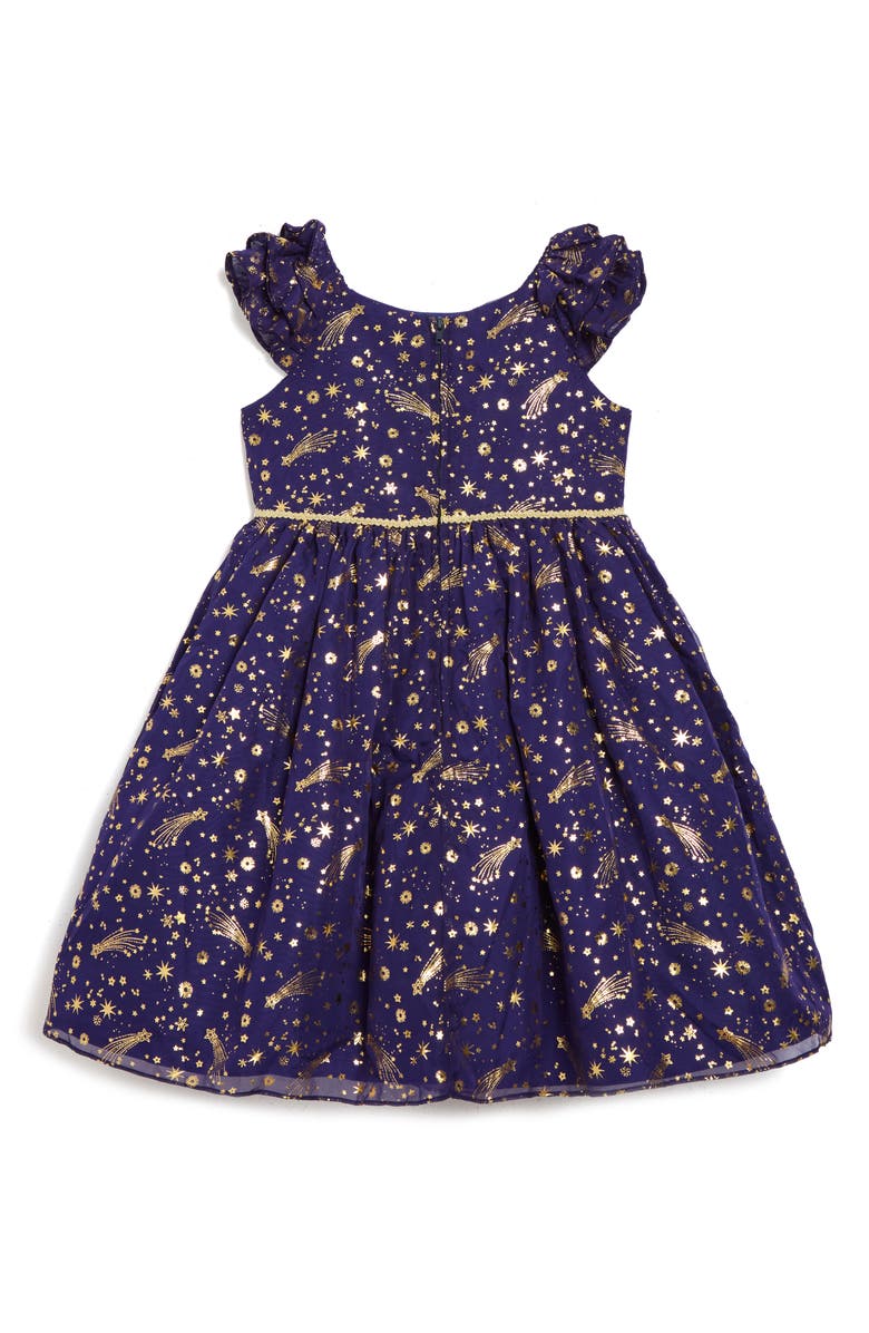Pippa & Julie Kids' Sienna Cosmic Party Dress, Alternate, color, Navy
