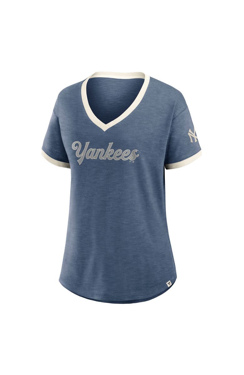 FANATICS Women's Fanatics Navy New York Yankees Cooperstown Collection Vintage Play V-Neck T-Shirt, Alternate, color, Navy