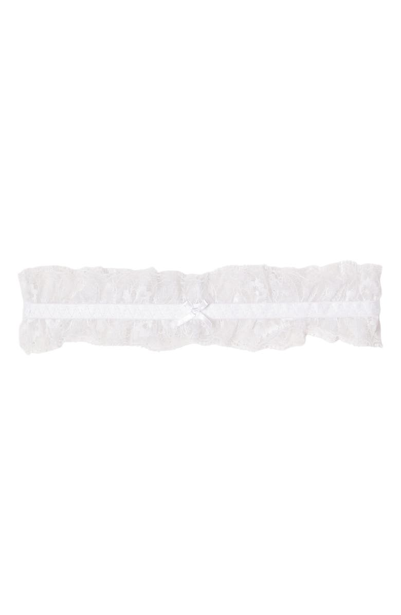 Etam Mascarade Lace Garter, Alternate, color, White