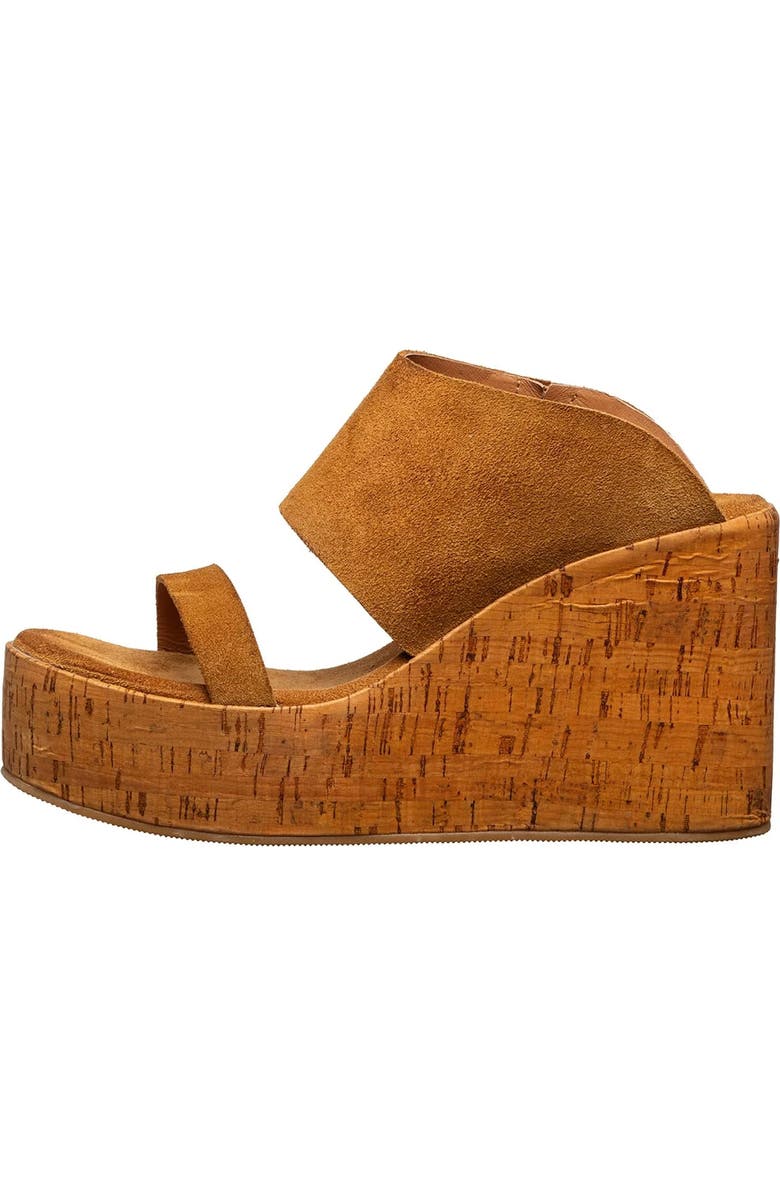 ANTELOPE Aurora Platform Wedge Sandal, Alternate, color, Cognac