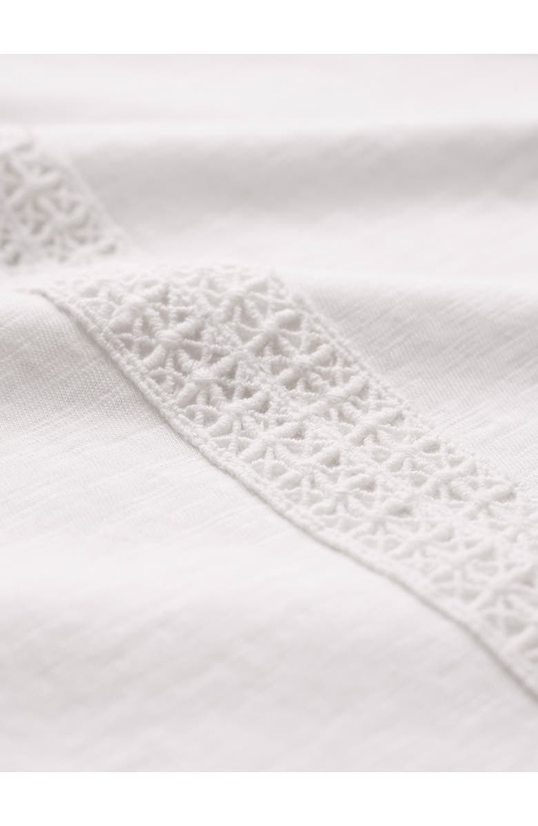 Celtic & Co. Slub Jersey V-Neck Trim Top, Alternate, color, Chalk