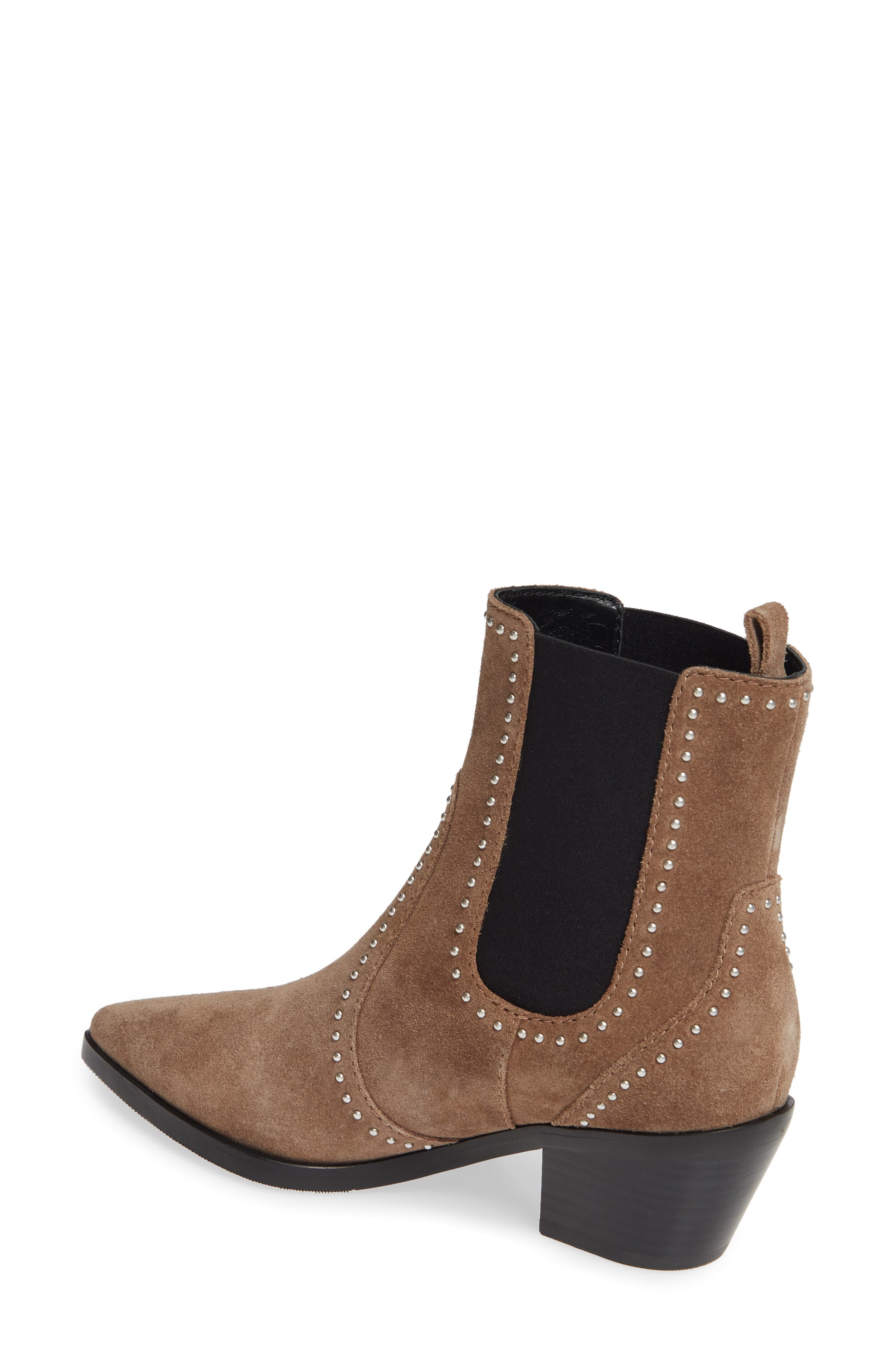 Willa Studded Chelsea Boot, Alternate, color, TAUPE SUEDE
