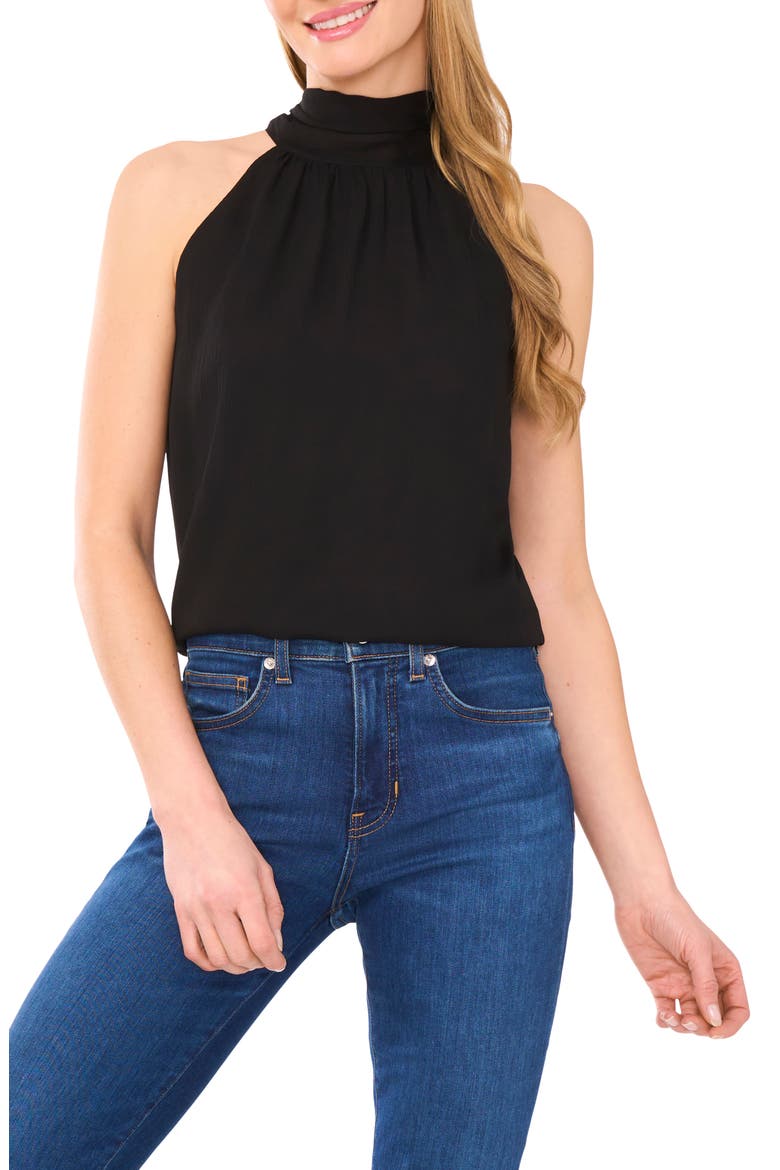 Halter Neck Yoryu Top, Main, color, RICH BLACK