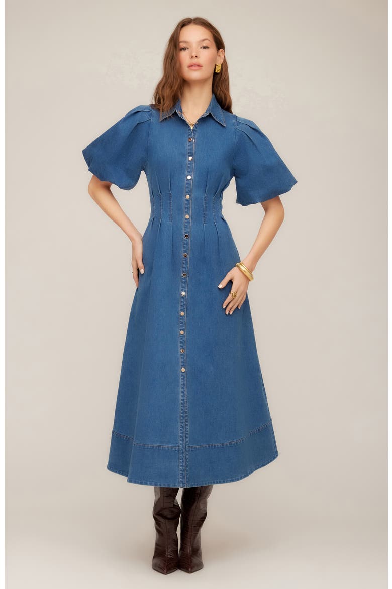 Esme Denim Shirtdress, Alternate, color, DENIM
