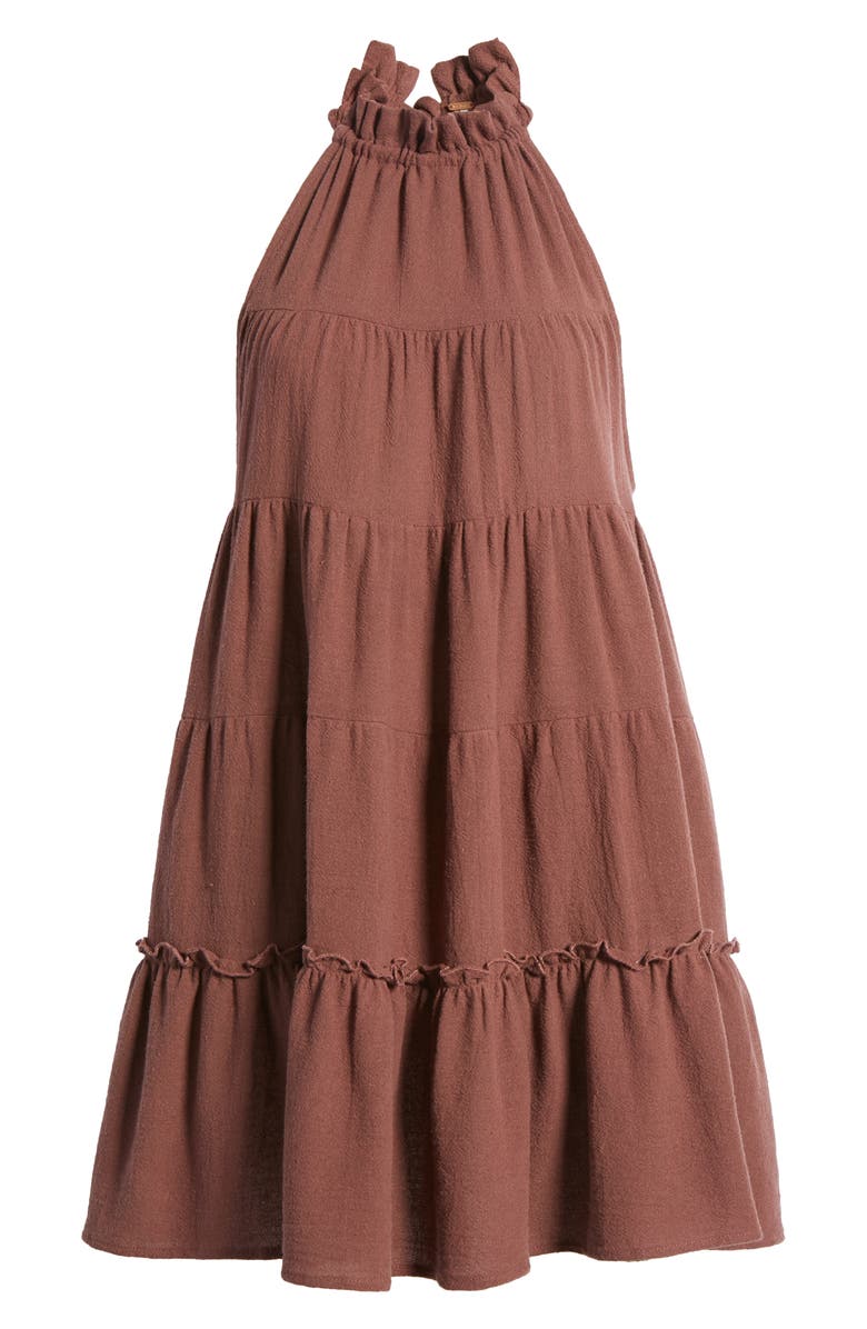 Free People free-est Lera Ruffle Trapeze Dress, Alternate, color,