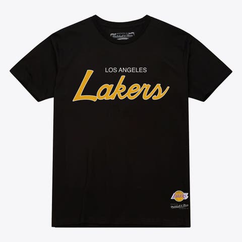 Men's Mitchell & Ness Black Los Angeles Lakers Vintage Wordmark T-Shirt