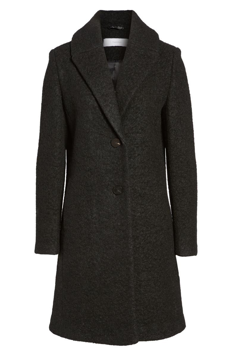 Tahari 'Tessa' Boiled Wool Blend Coat, Alternate, color,