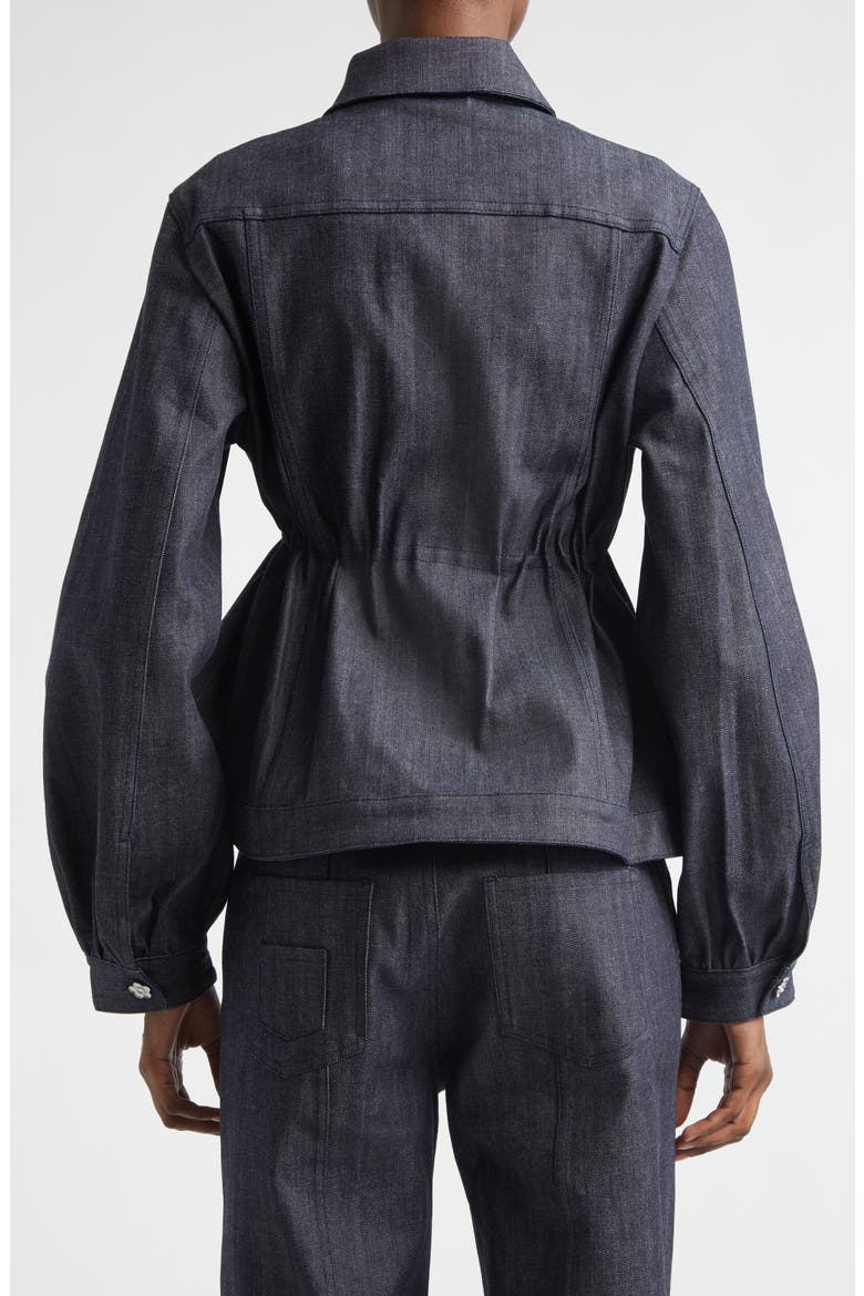 CBCandida Denim Peplum Jacket, Alternate, color, INDIGO DENIM